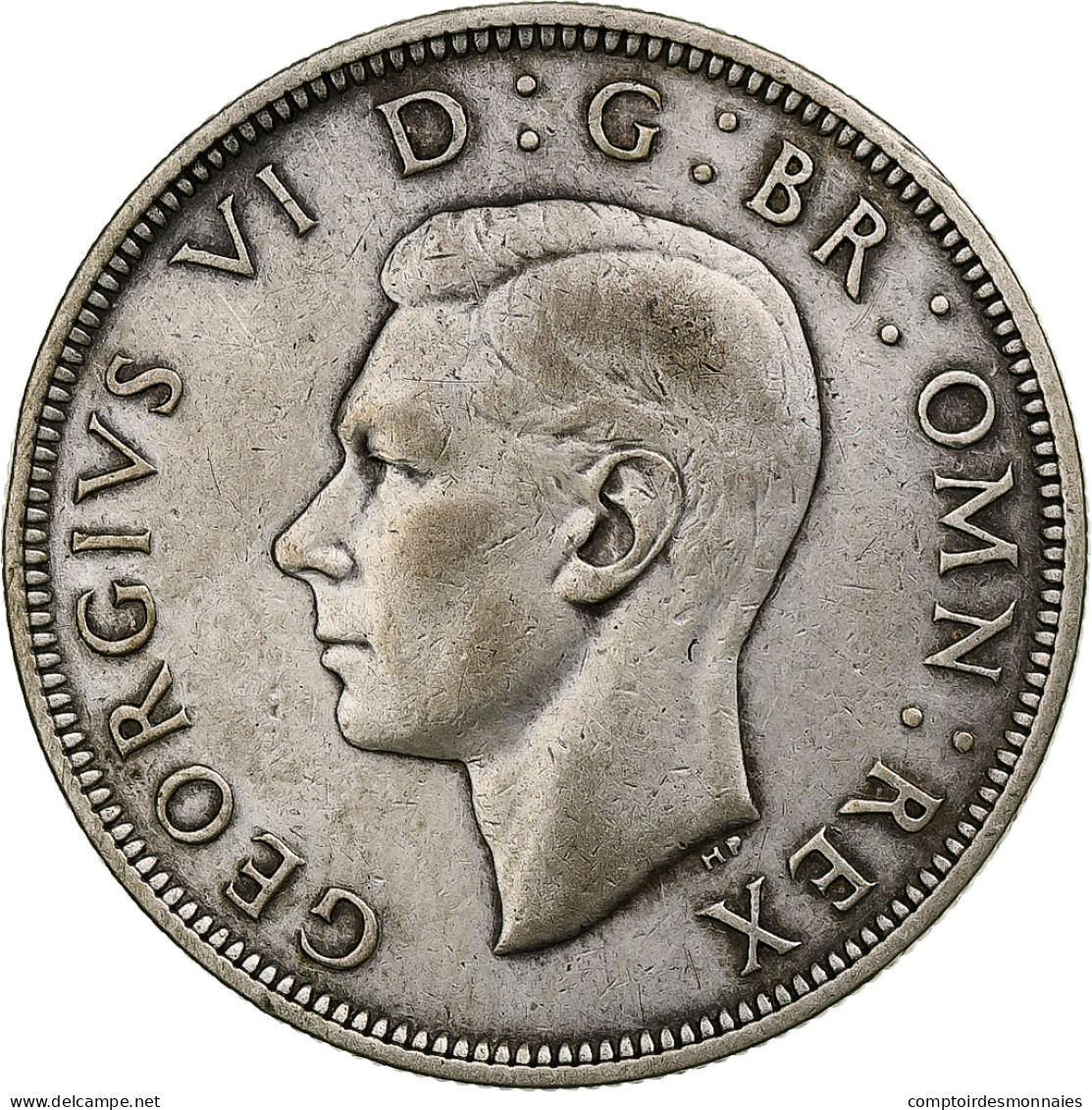 Grande-Bretagne, George VI, 1/2 Crown, 1938, Londres, Argent, TTB+, KM:856 - K. 1/2 Crown