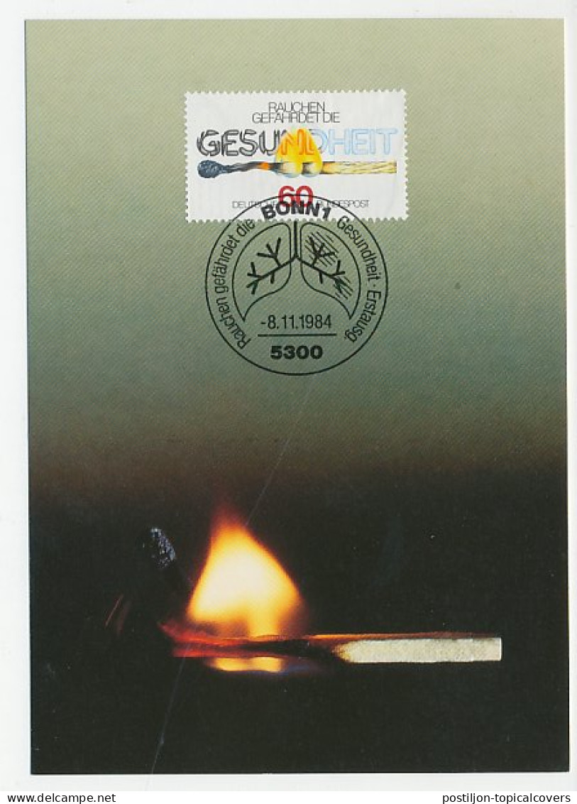 Maximum Card Germany 1984 Smoking - Bad - Match - Tabaco