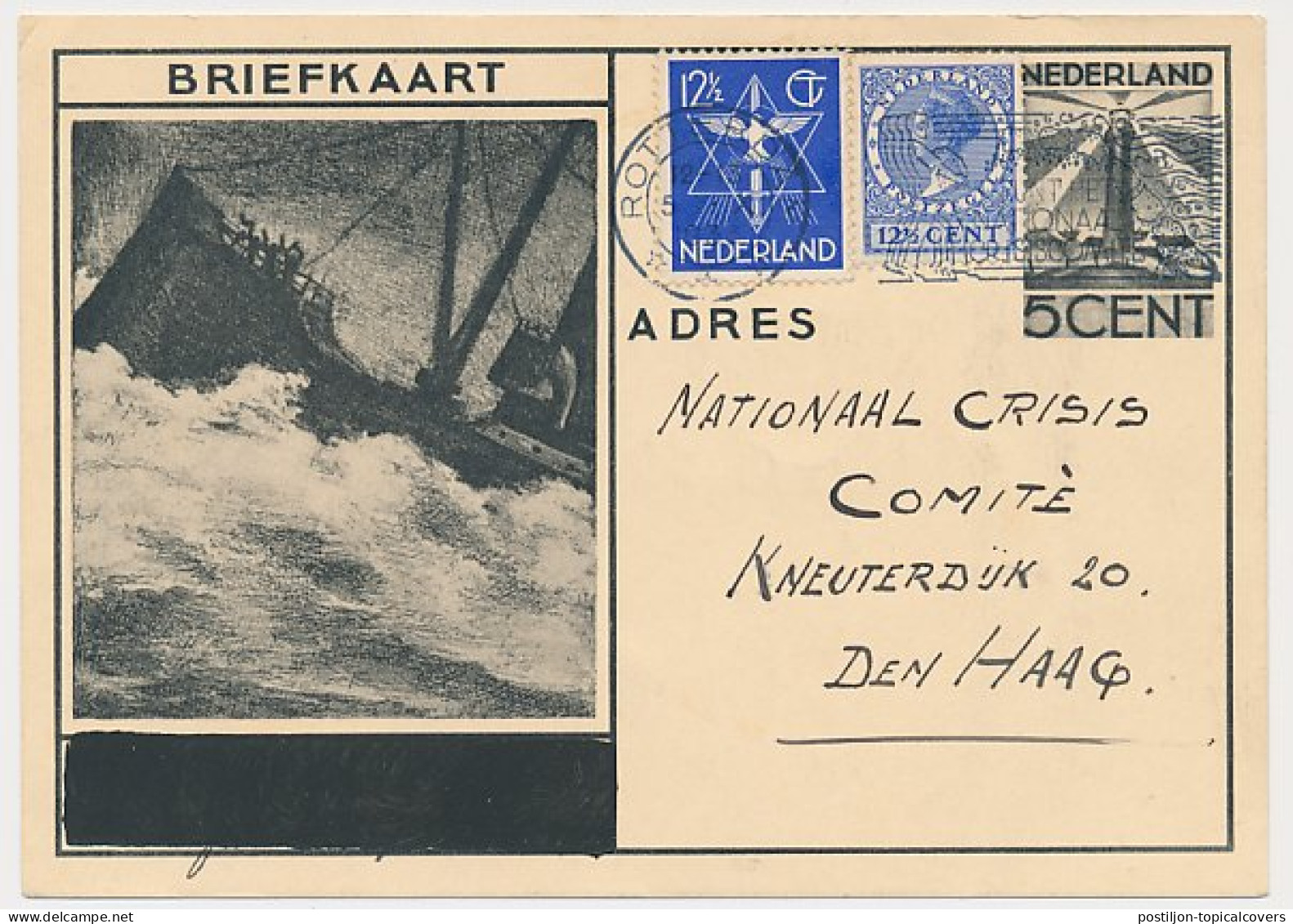 Briefkaart G. 234 / Bijfr. T.b.v. Radioprijsvraag - Rotterdam - Entiers Postaux