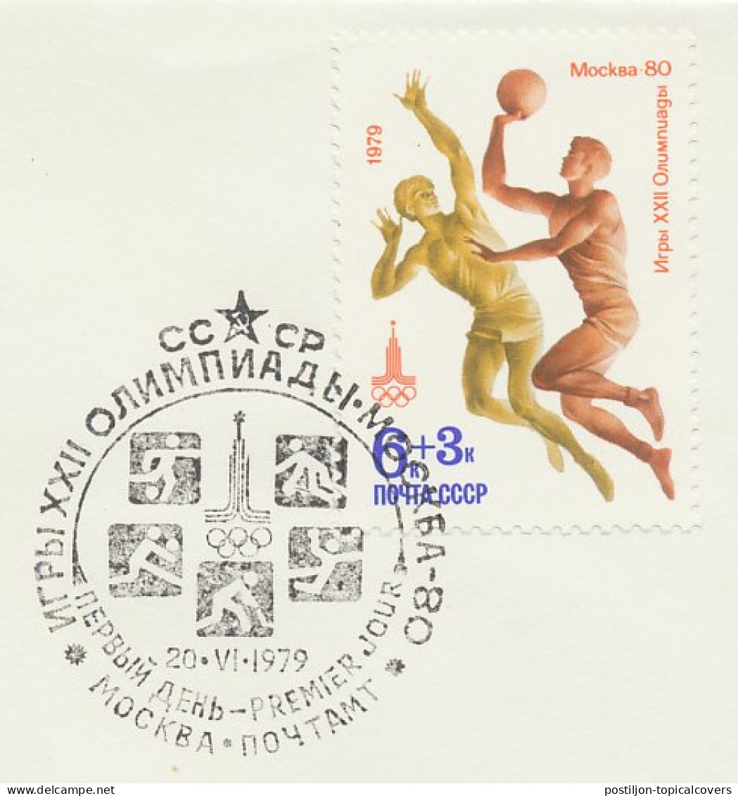 Cover / Postmark Soviet Union 1980 Olympic Games Moscow - Basketball - Autres & Non Classés