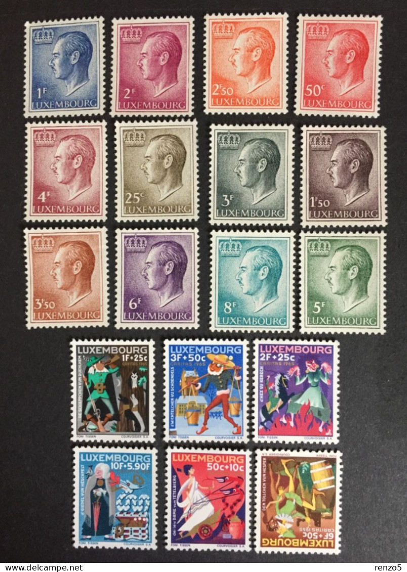 1965 Luxembourg - Grand Duke Jean, National Welfare Fund Fairy Tales  - Unused ( No Gum ) - Unused Stamps