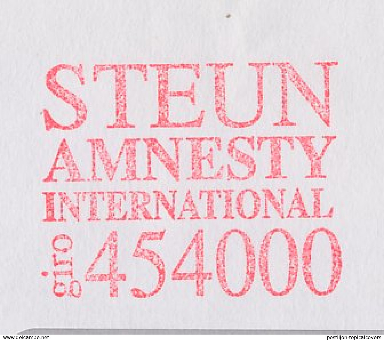 Meter Cover Netherlands 1997 Amnesty International - Human Rights Association - Altri & Non Classificati