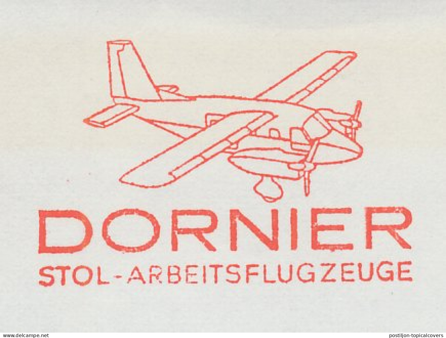 Meter Cut Germany 1971 Airplane - Dornier - Flugzeuge