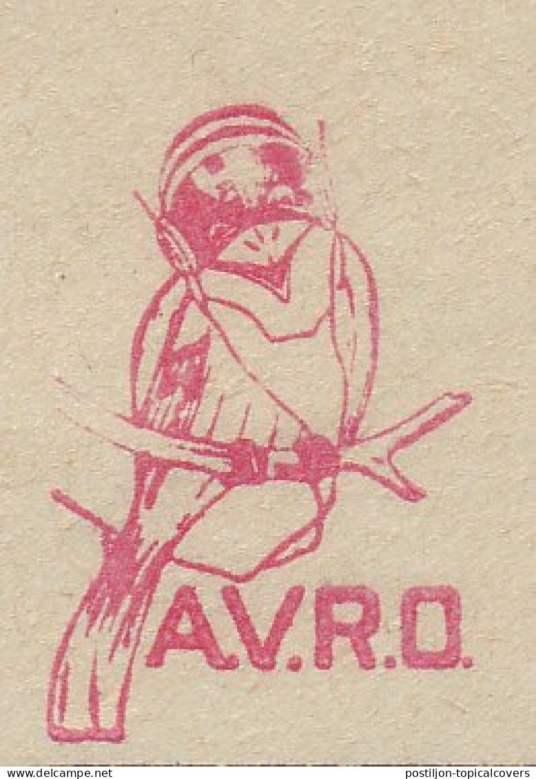 Meter Cover Netherlands 1930 Bird - Finch - Eavesdropper - AVRO - Sonstige & Ohne Zuordnung