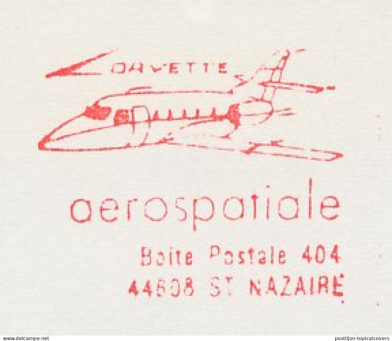 Meter Cut France 1984 Airplane - Aerospitale - Davette - Flugzeuge