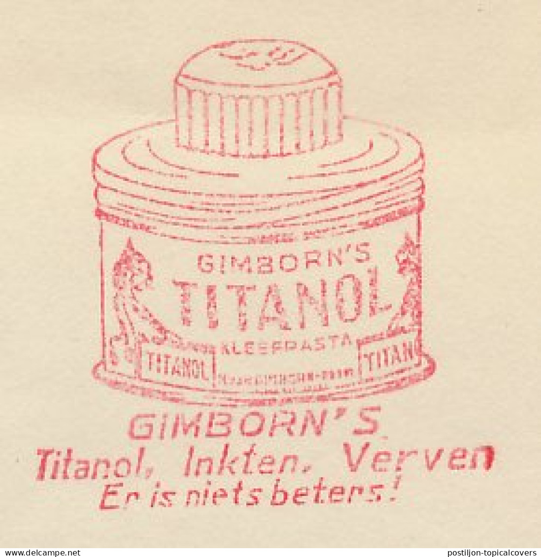 Meter Cut Netherlands Indie 1936 Glue - Titanol - Gimborn - Ohne Zuordnung