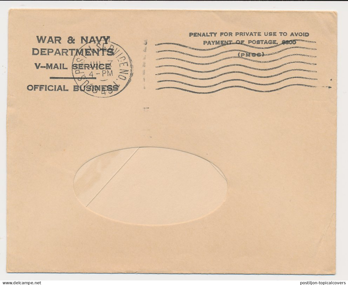 V-Mail To USA 1945 ( With Envelope ) No Letter - No Mail - Did You Break Your Arm Again ? - Prima Guerra Mondiale