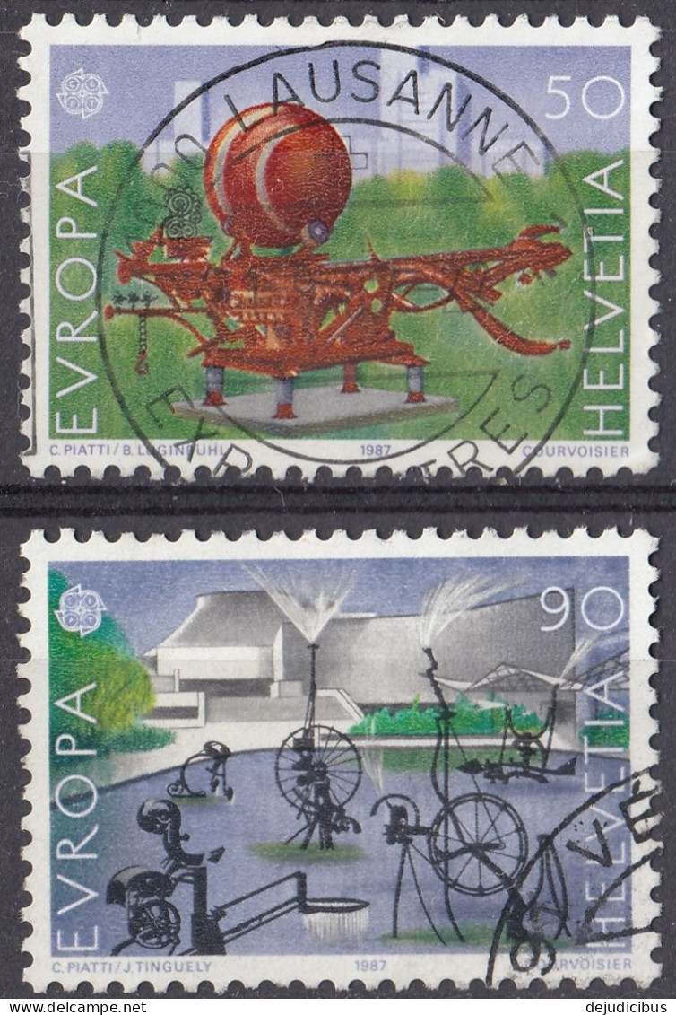 SUISSE, HELVETIA, SVIZZERA - 1987 - Serie Completa Usata Composta Da 2 Valori: Yvert 1274/1275. - Gebraucht