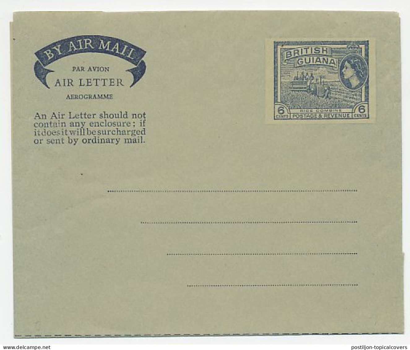 Postal Stationery British Guiana Waterfall - Kaieteur - Unclassified