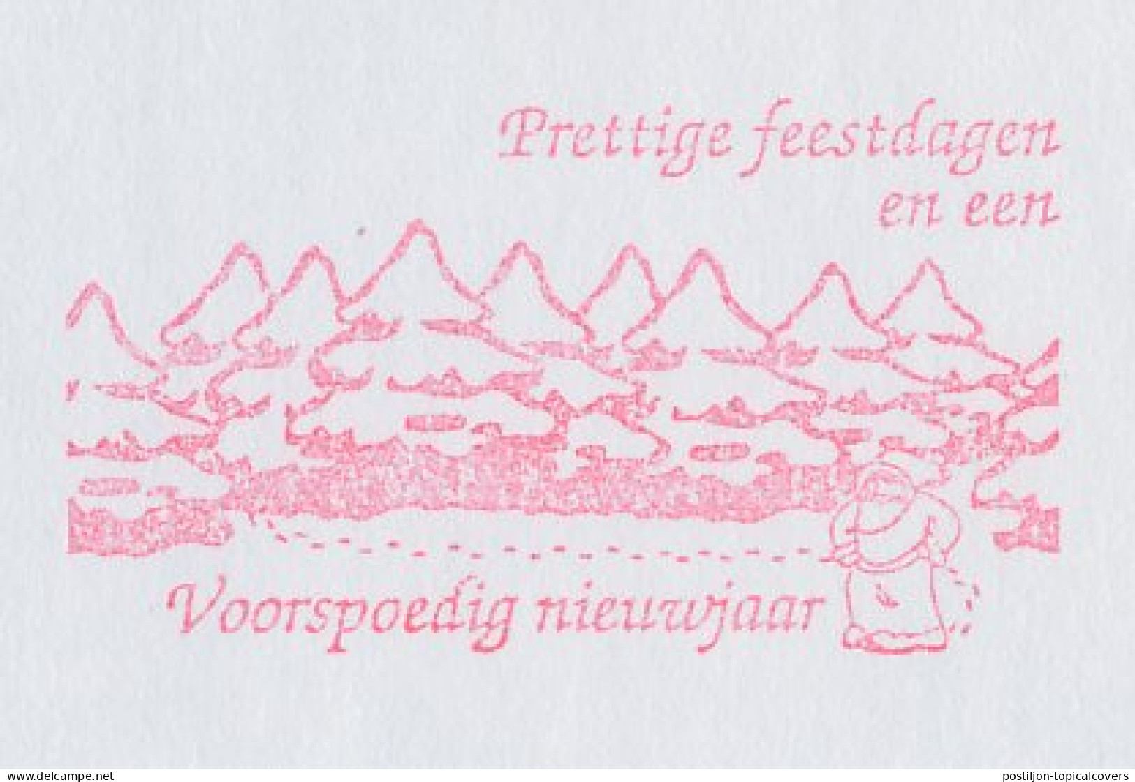 Meter Top Cut Netherlands 1991 Santa Claus - Kerstmis