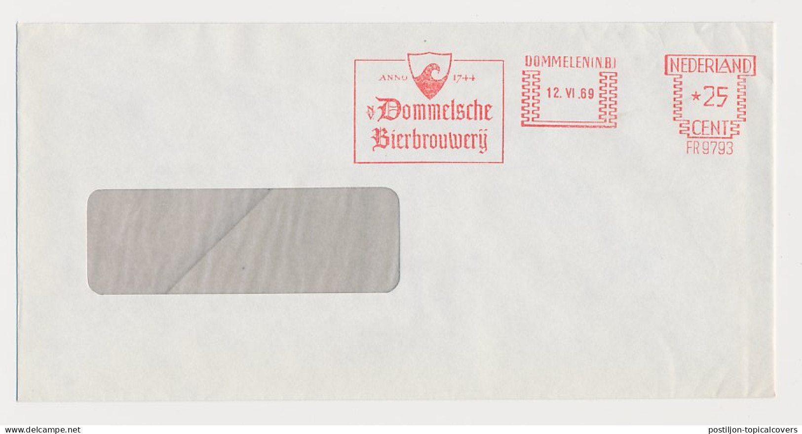 Meter Cover Netherlands 1969 Beer - Dommelsch Brewery - Wein & Alkohol