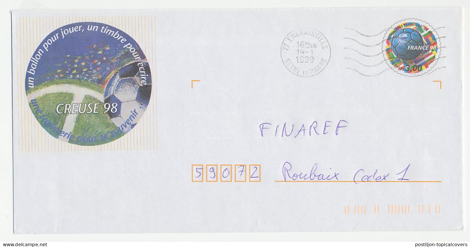 Postal Stationery / PAP France 1999 Football - Autres & Non Classés