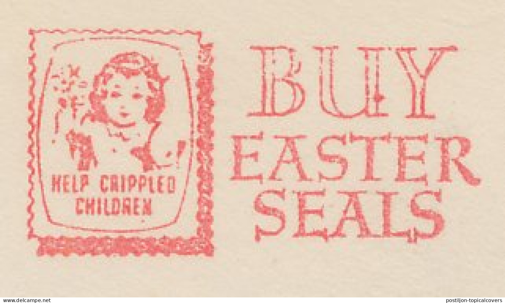 Meter Cut USA 1948 Crippled Childeren - Easter Seals - Handicap