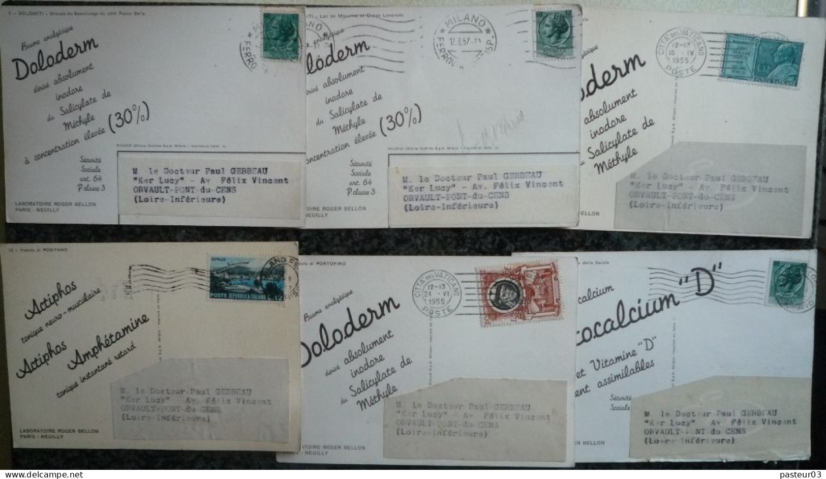 Lot de 95 Cartes Postales Laboratoires Roger BELLON Paris Neuilly vues d'Italie