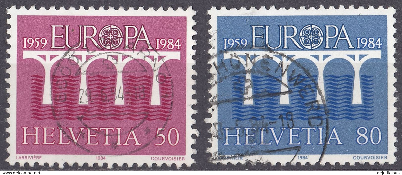 SUISSE, HELVETIA, SVIZZERA - 1984 - Serie Completa Usata Composta Da 2 Valori: Yvert 1199/1200. - Oblitérés