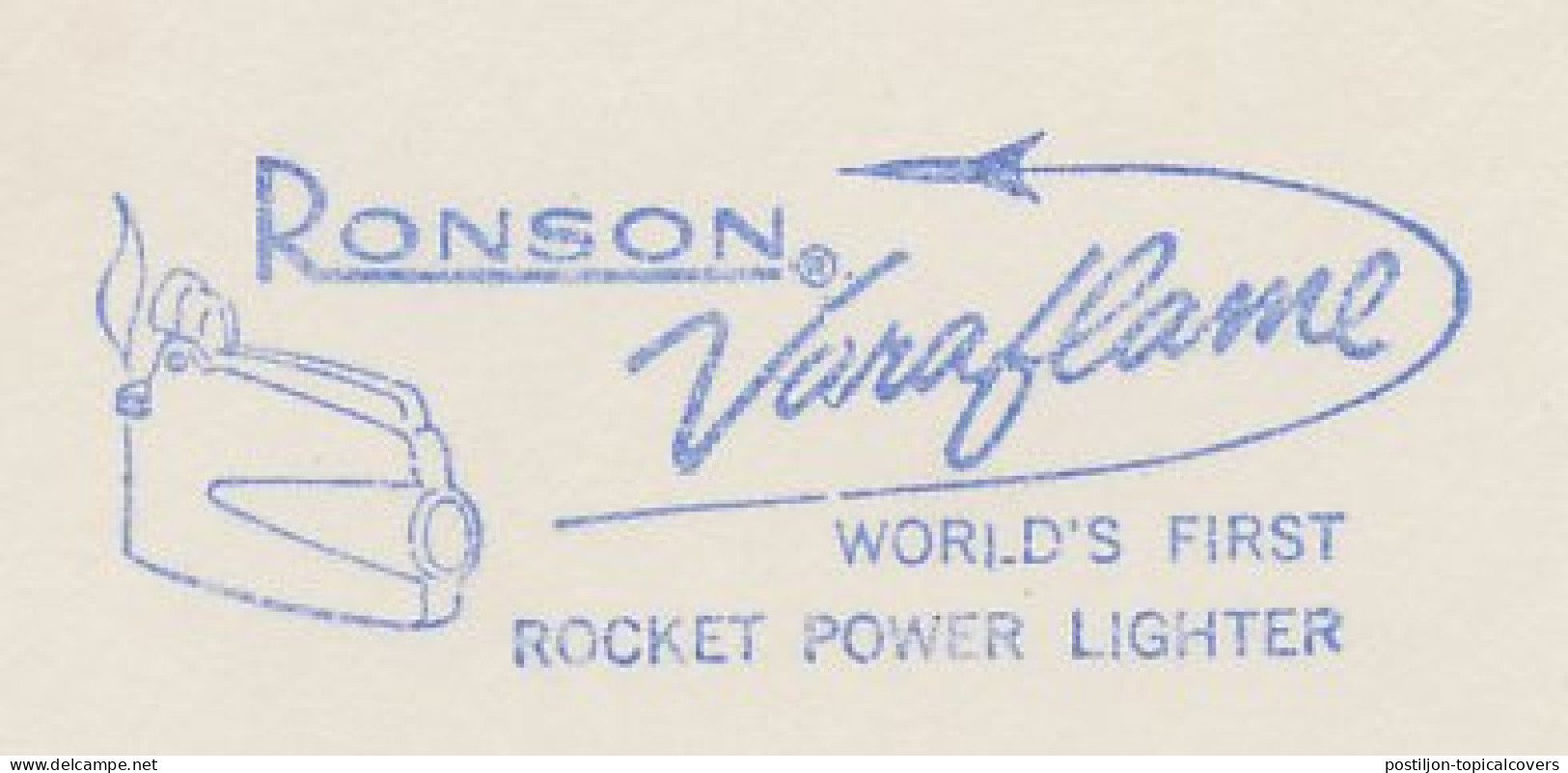 Meter Top Cut USA 1962 Lighter - Ronson - Rocket Power - Tabacco