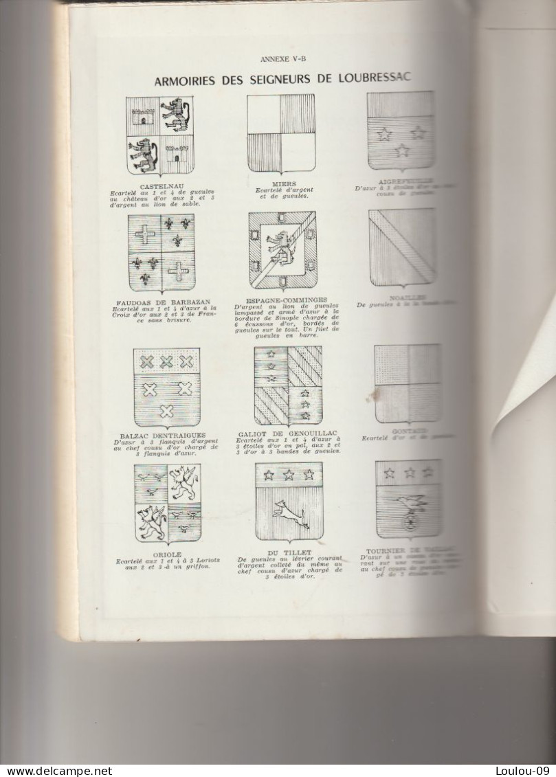 LOT- (46)Loubressac En Quercy-Turenne De Jacques Juillet-1967-140 Pages,tableaux Généalogiques,illustrations- - Languedoc-Roussillon