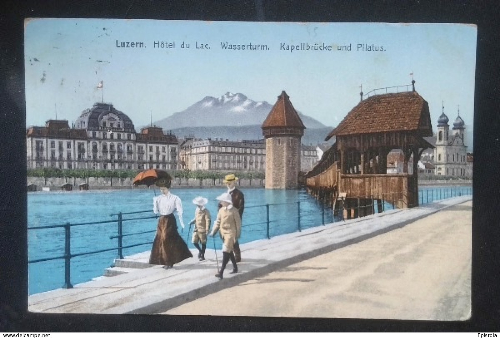 ► Pont De Luzern En Bois Sur Pilotis - Ponti