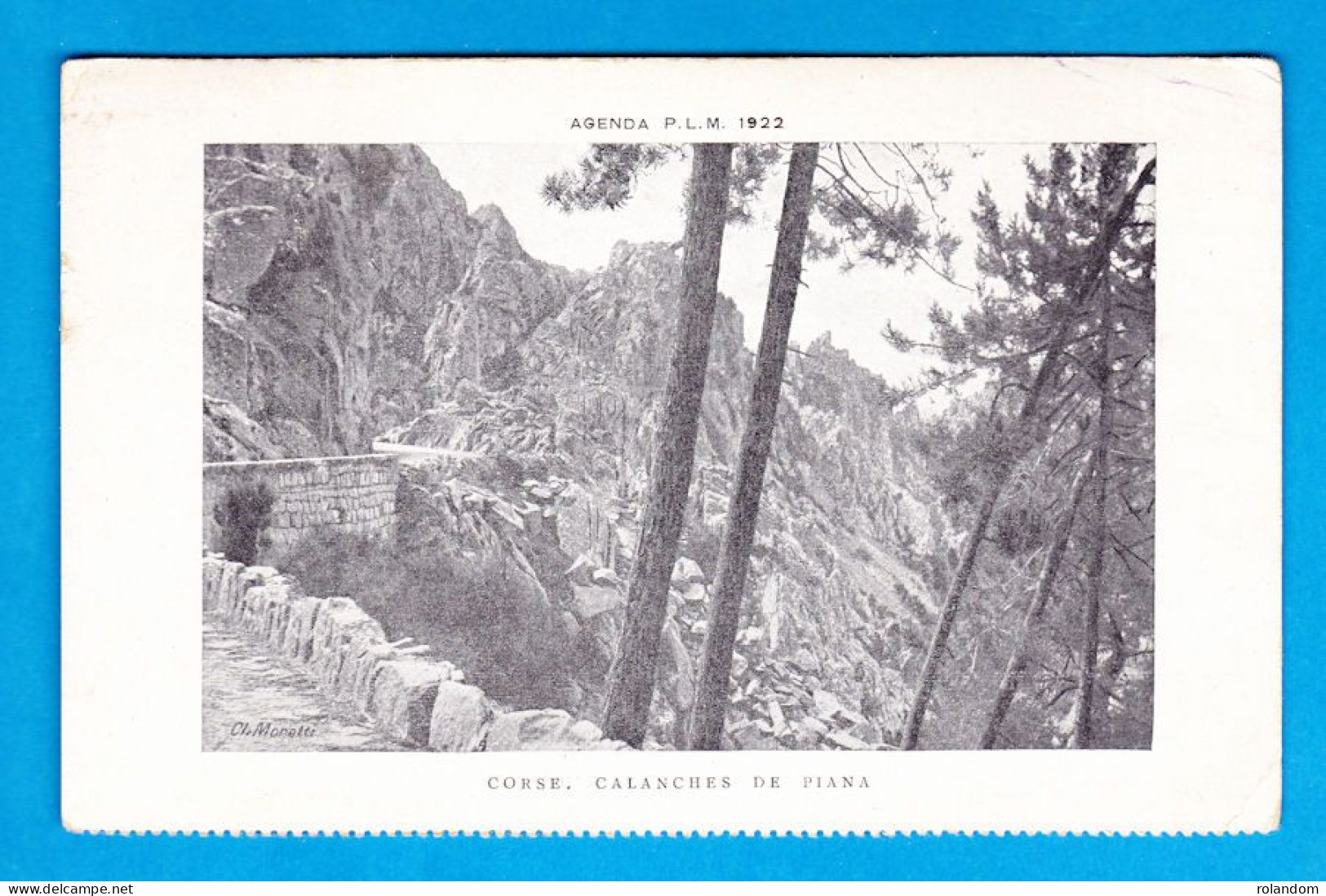 Corse Calanches De Piana Agenda P.L.M.1922 - Autres & Non Classés