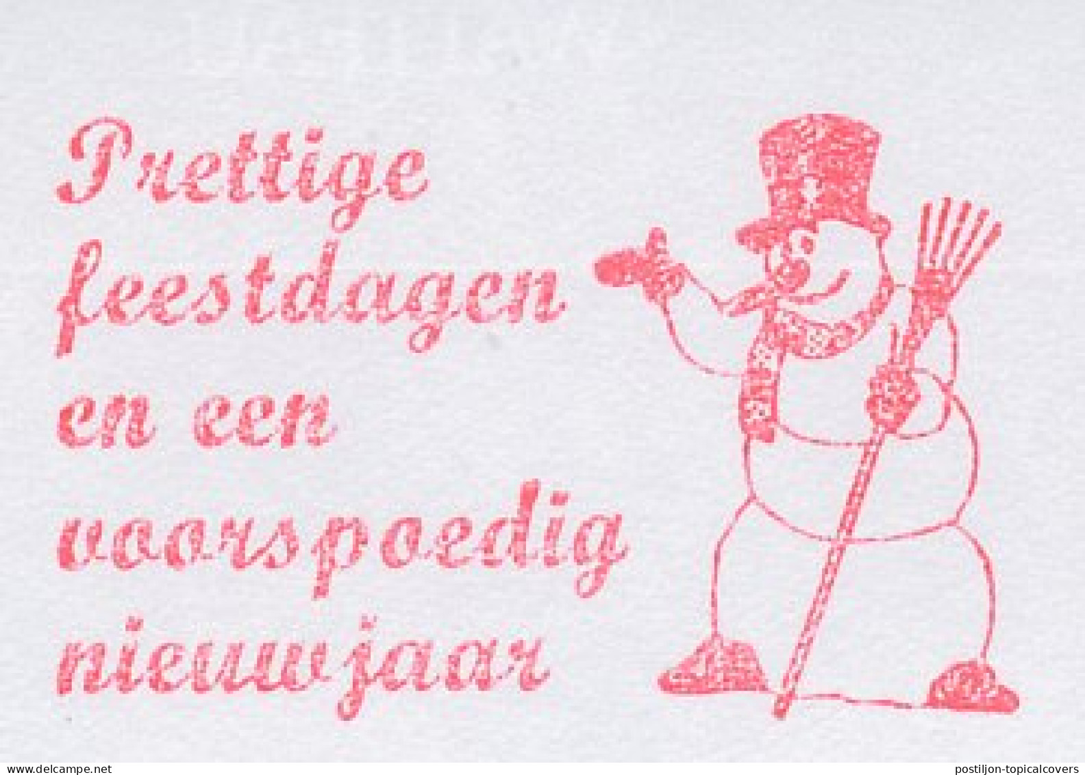 Meter Cut Netherlands 1998 Snowman - Climat & Météorologie