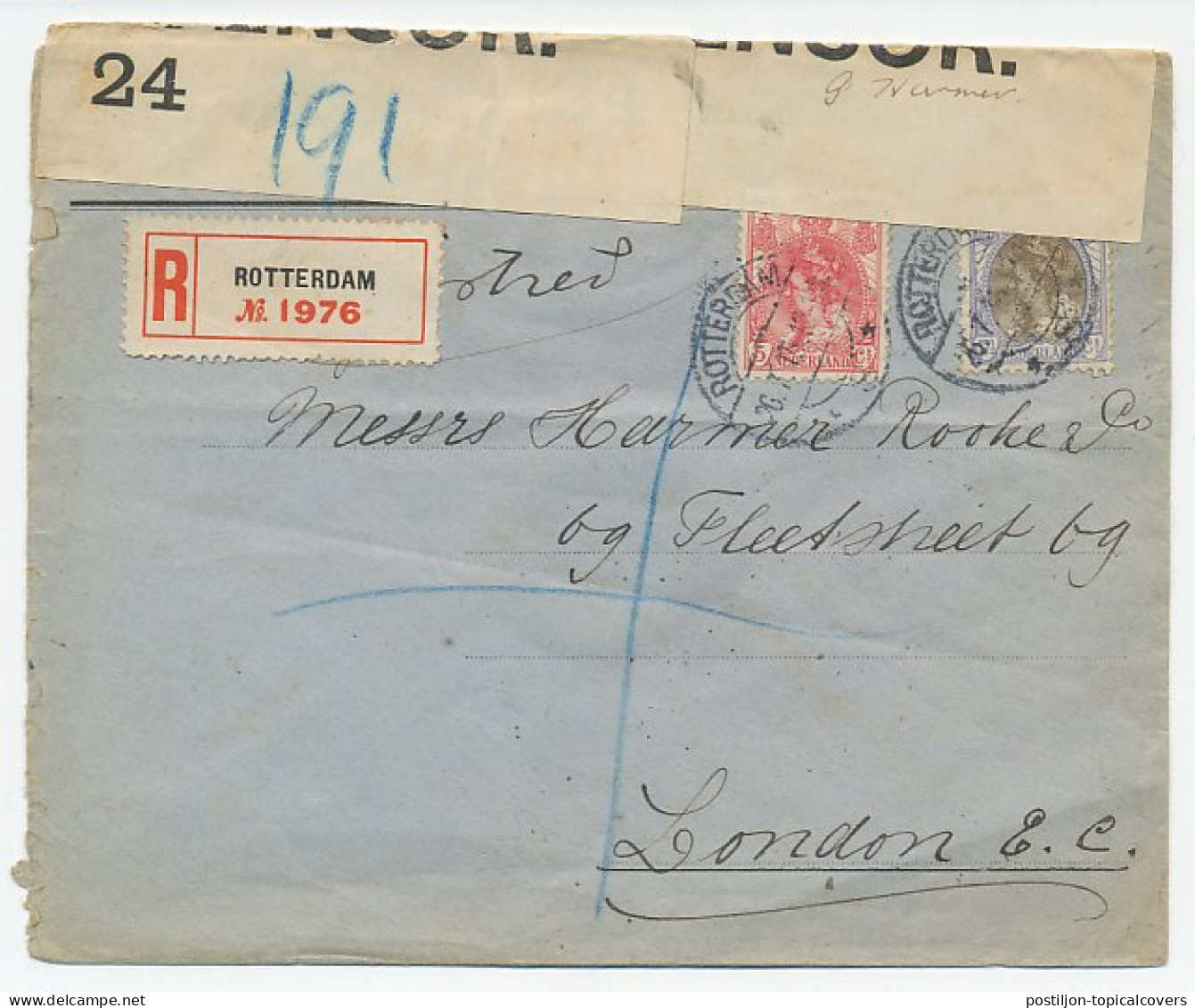 Rotterdam - Engeland 1915 - Opened By Censor - Unclassified