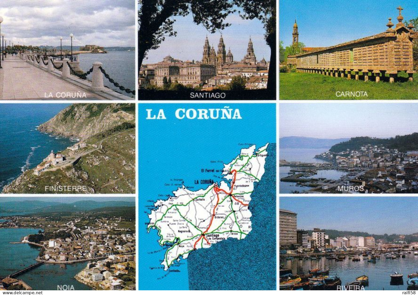 1 Map Of Spain * 1 Ansichtskarte Mit Der Landkarte Der Provinz LA Coruña In Spanien * - Cartes Géographiques