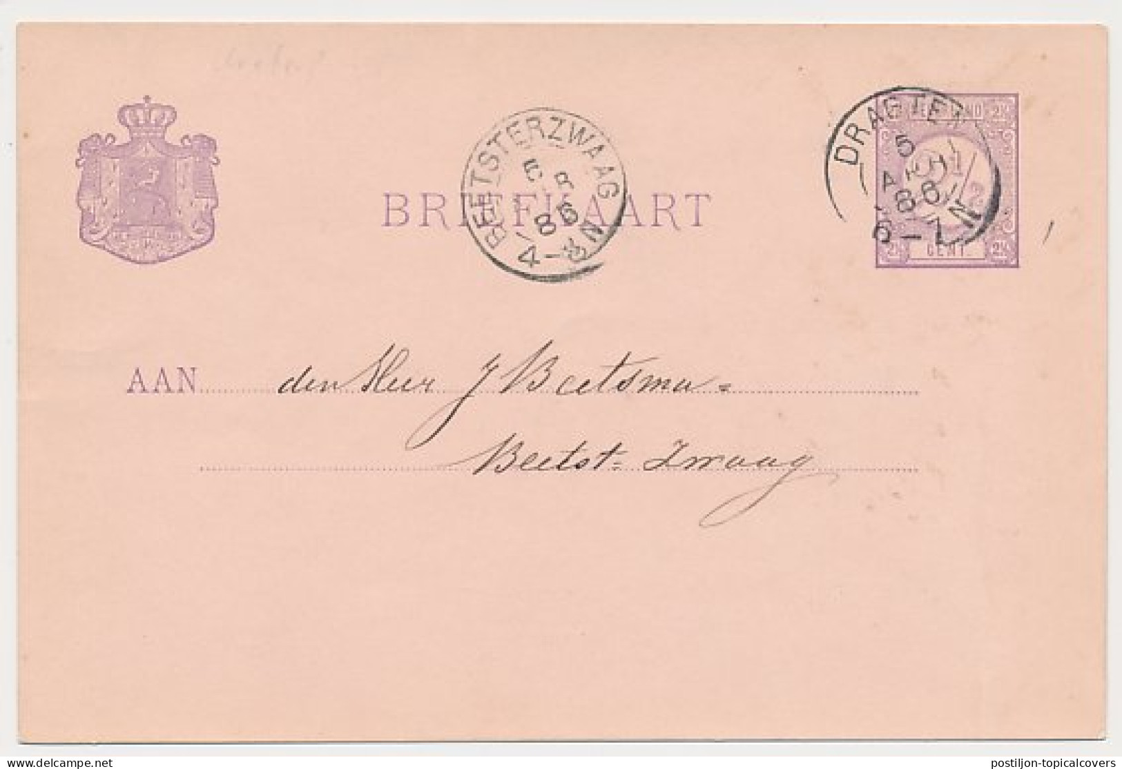Kleinrondstempel Dragten 1886 - Non Classificati