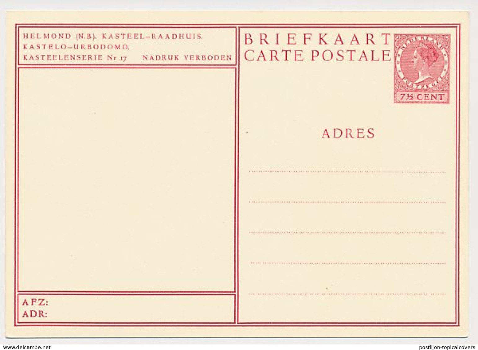 Briefkaart G. 257 Q - Helmond - Interi Postali