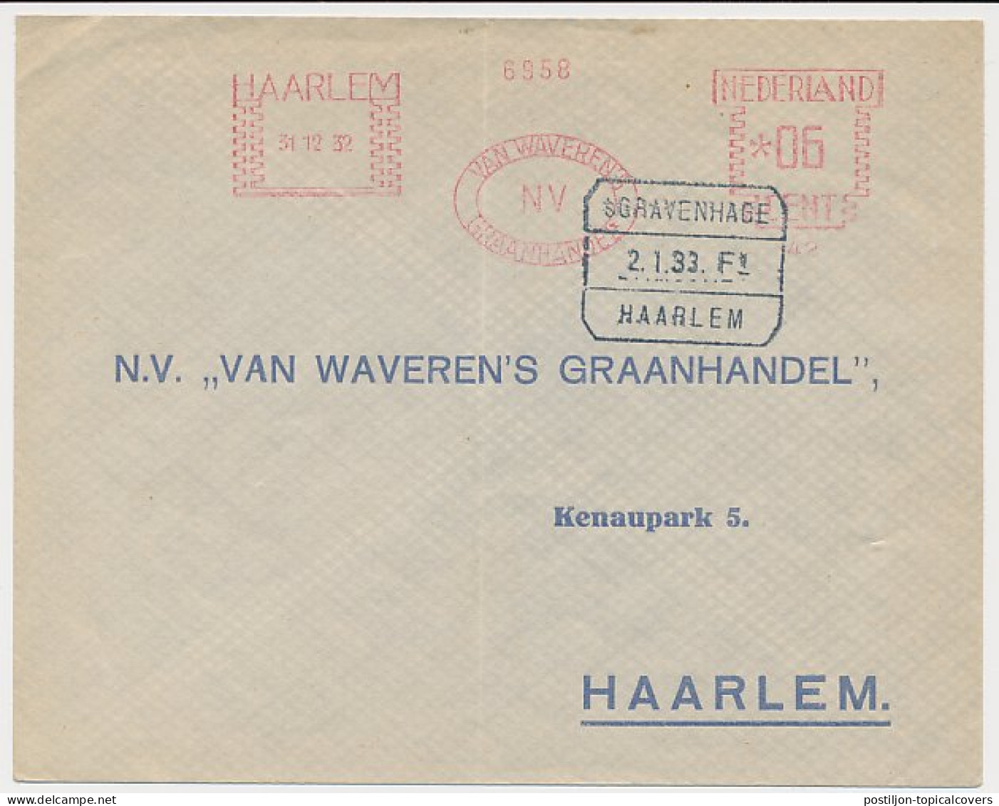 Treinblokstempel : S Gravenhage - Haarlem F1 1933 - Non Classificati
