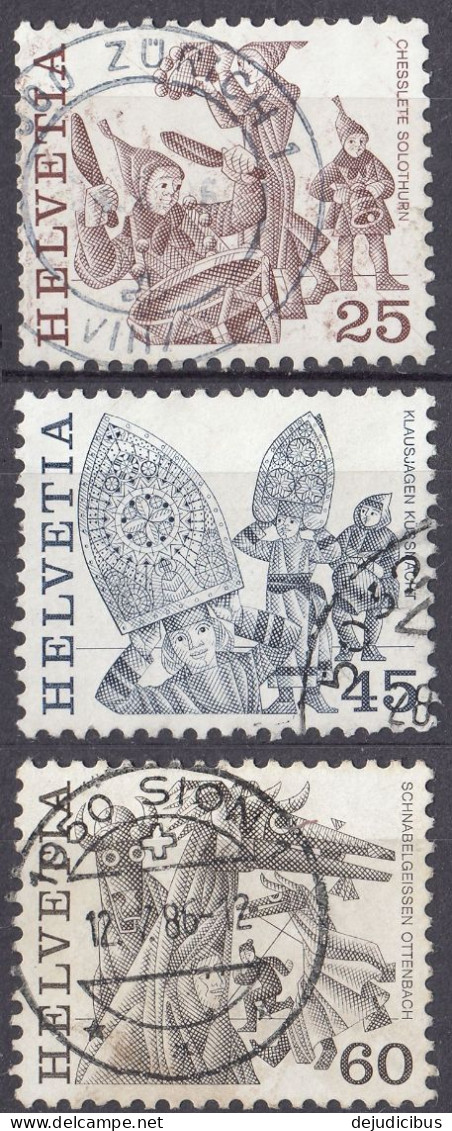 SUISSE, HELVETIA, SVIZZERA - 1984 - Serie Completa Usata Composta Da 3 Valori: Yvert 1209/1211. - Used Stamps