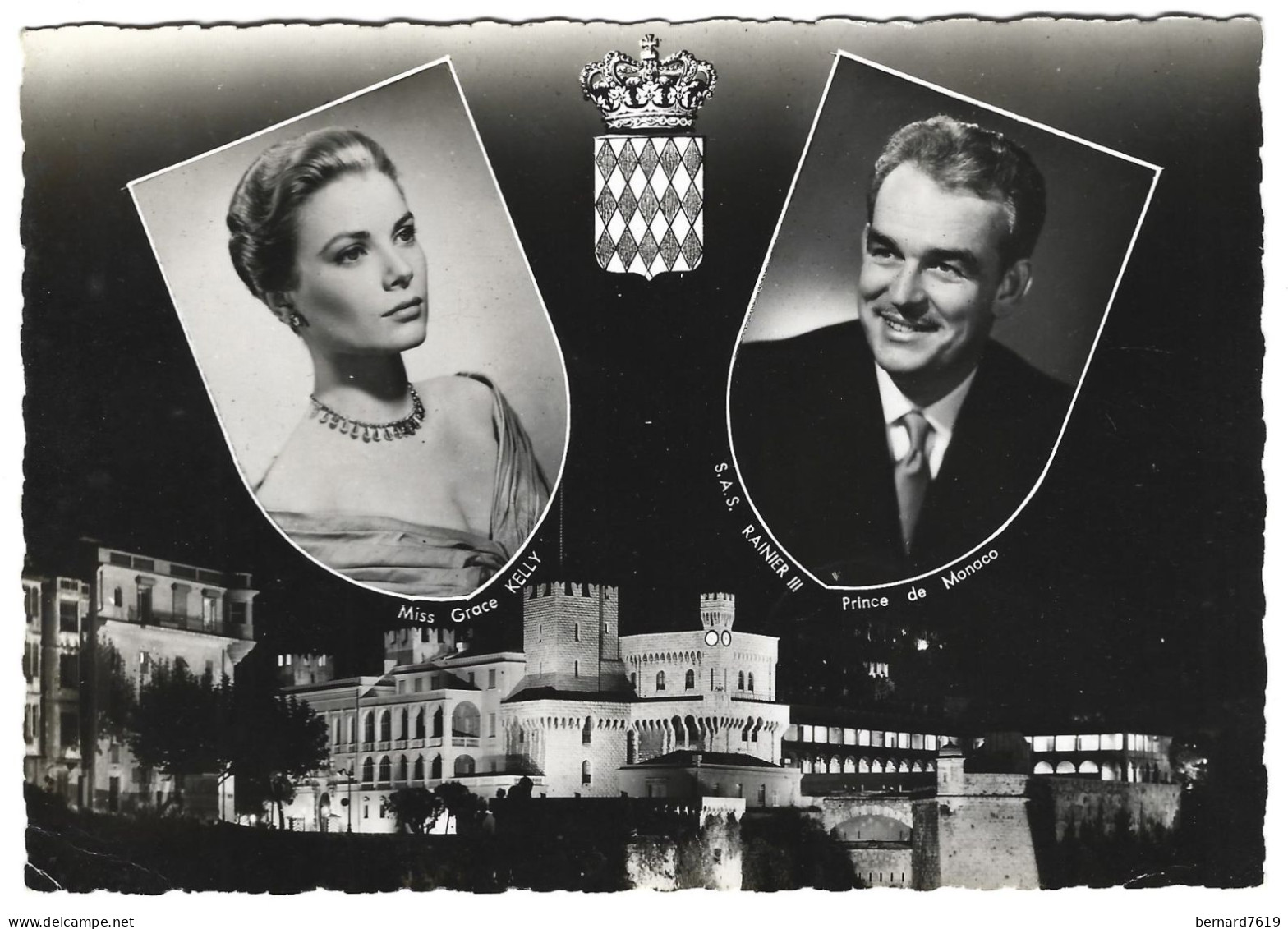 Monaco - Miss Grace Kelly -  S.A.S.  Rainier III Prince De Monaco - Palais Princier