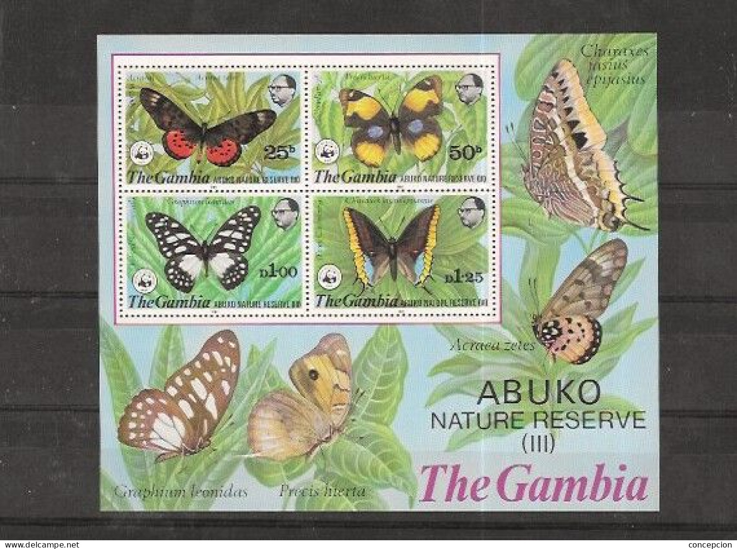GAMBIA  Nº HB 5 - Papillons
