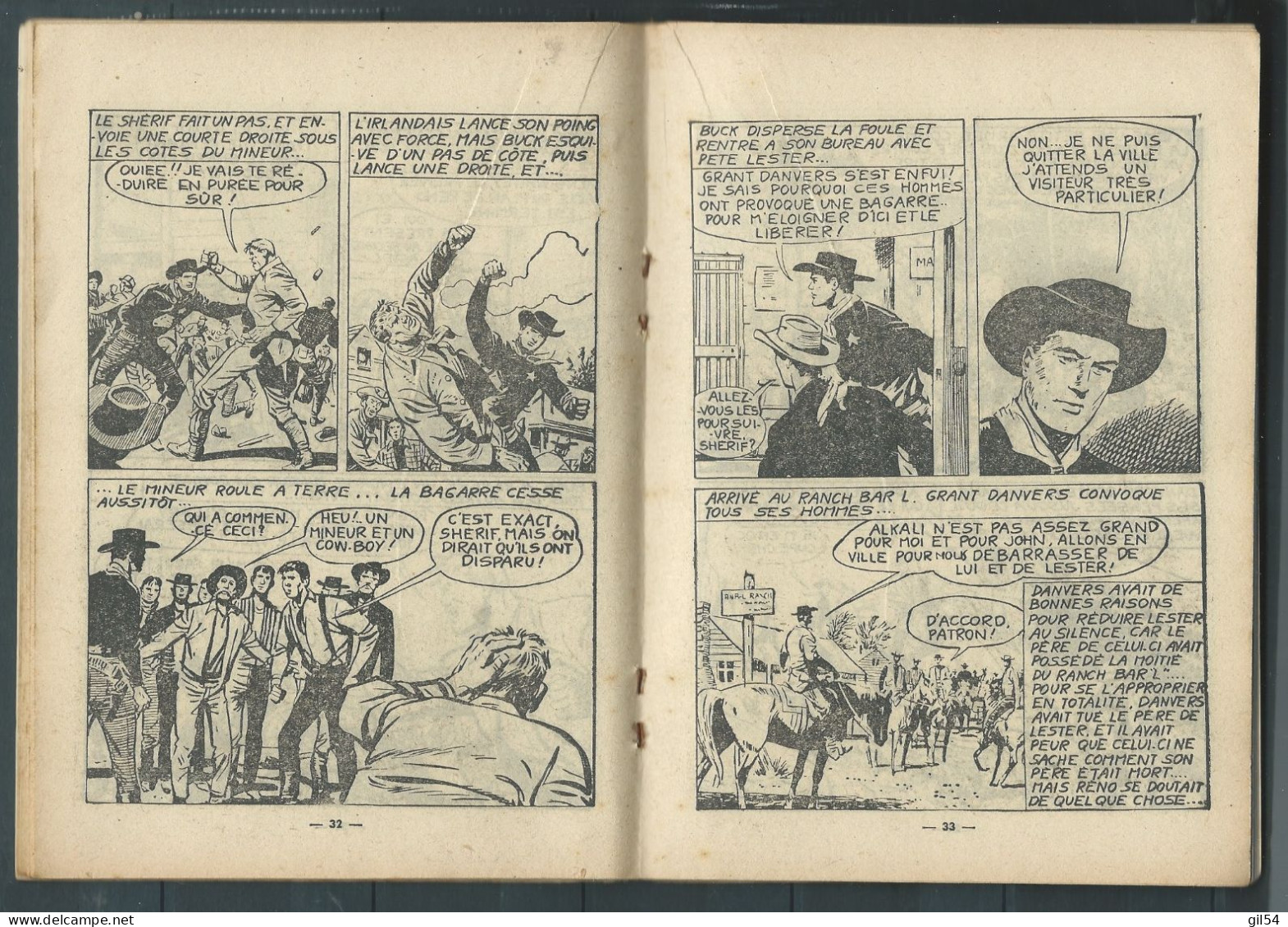 Bd " Buck John   " Bimensuel N° 158 "  Le Ranch Volé     , DL  N° 40  1954 - BE-   BUC 0701 - Petit Format