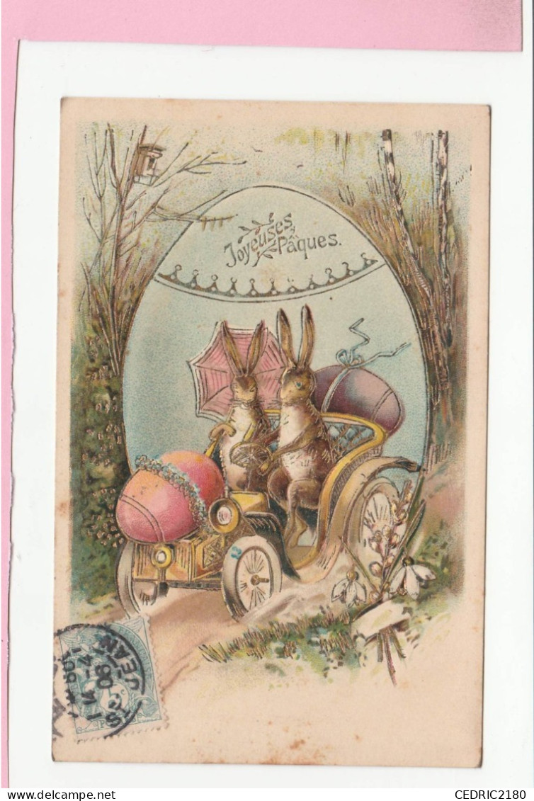 CARTE JOYEUSES PAQUES GAUFREE - Ostern