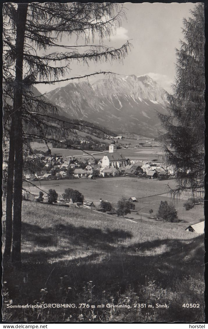 Austria - 8962 Gröbming - Ortsansicht Mit Kirche Und Grimming - 2x Nice Stamps "Jugendwandern" - Gröbming