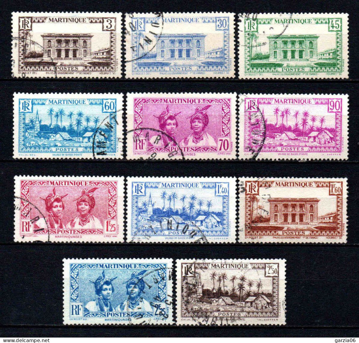 Martinique - 1939 - Tb Antérieurs Nouvelles Valeurs  -  N° 175 à 185 - Oblit - Used - Used Stamps