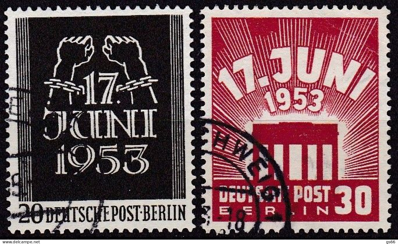 Berlin, 1953, 110/11, Used. 17. Juni - Gebruikt