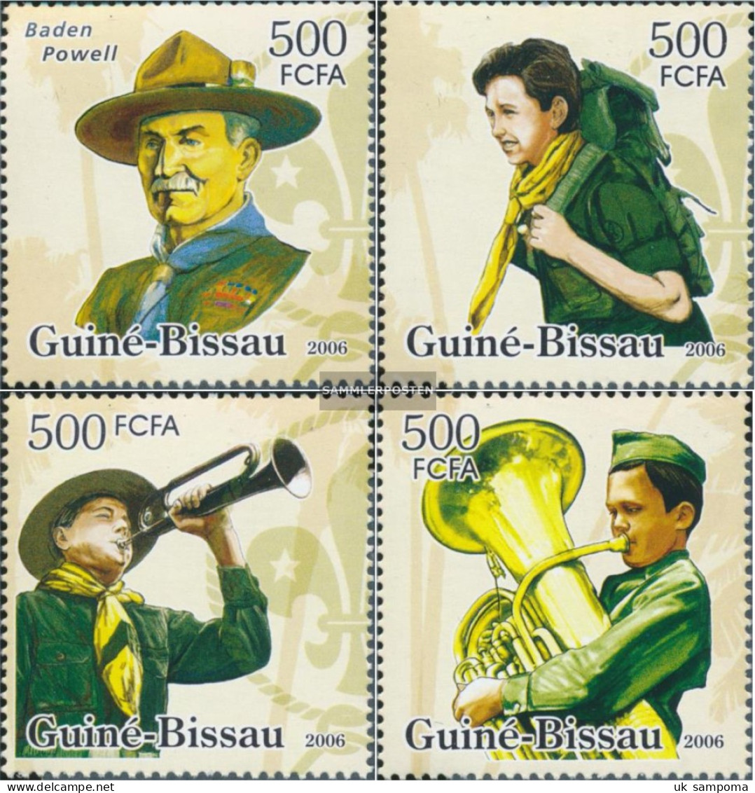 Guinea-Bissau 3403-3406 (complete. Issue) Unmounted Mint / Never Hinged 2006 One Hundred Years Scouts, Kaktus - Guinée-Bissau