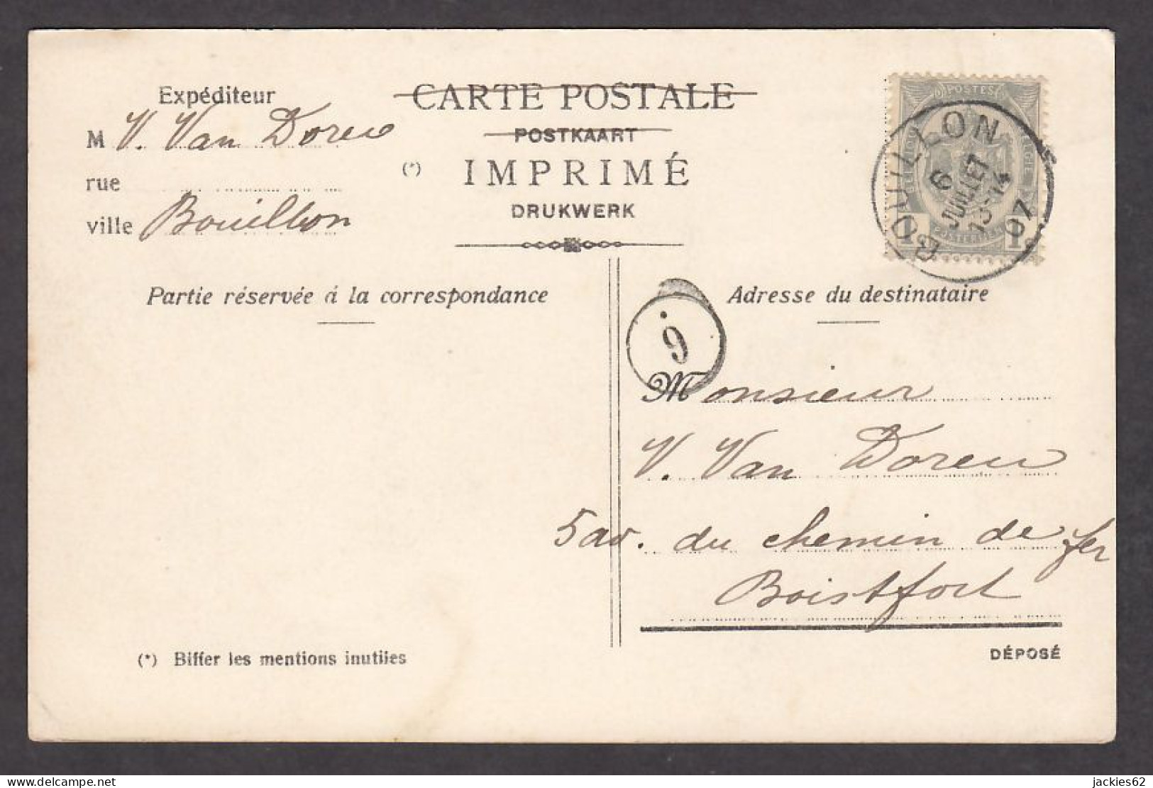 065808/ BOUILLON, Derrière Du Château, 1907 - Bouillon