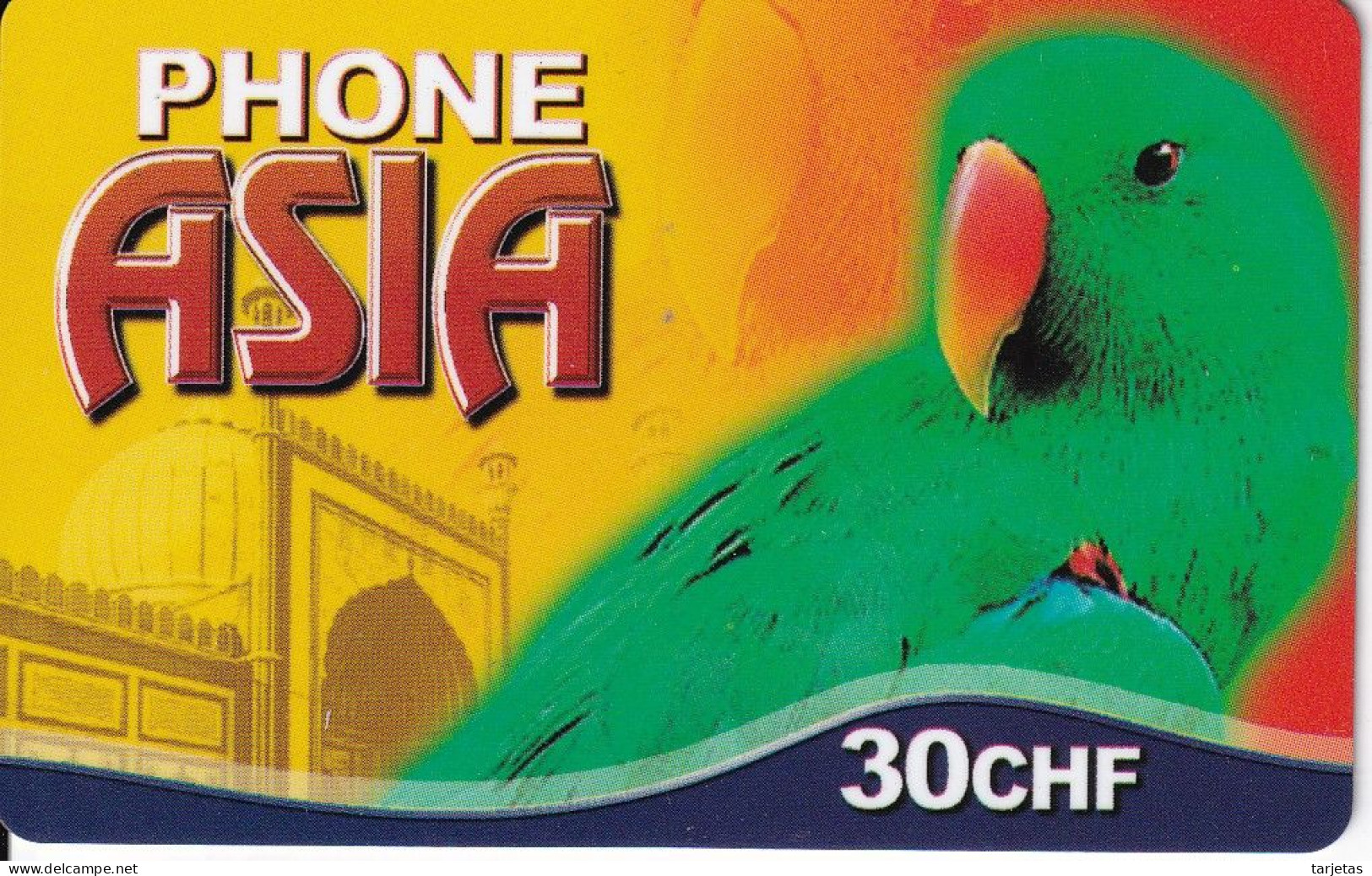 TARJETA DE SUIZA DE PHONE ASIA DE UN LORO (PARROT) - Svizzera