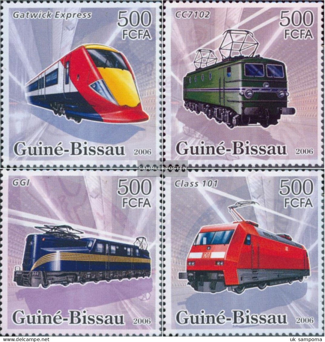 Guinea-Bissau 3362-3365 (complete. Issue) Unmounted Mint / Never Hinged 2006 Electrical Trains - Guinée-Bissau