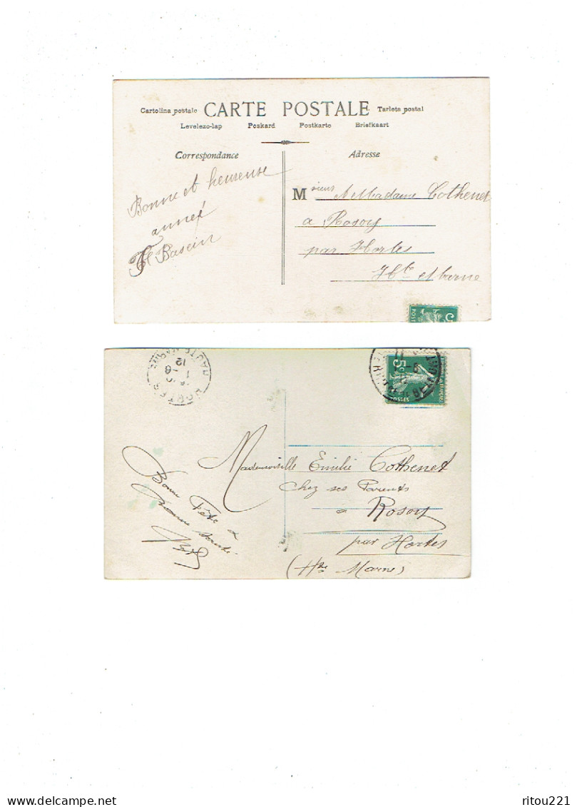 Lot 2 Cpa - Enfant - Fillettes - éphéméride 1er Janvier - Bonne Année Cadeau Gui --DLG 406/1 -- X 172 - Scènes & Paysages