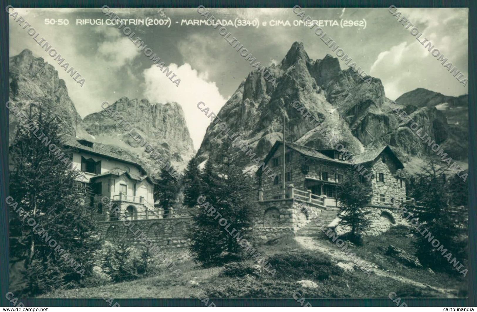 Trento Canazei Rifugio Contrin Marmolada Cima Ombretta Foto Cartolina ZC4619 - Trento