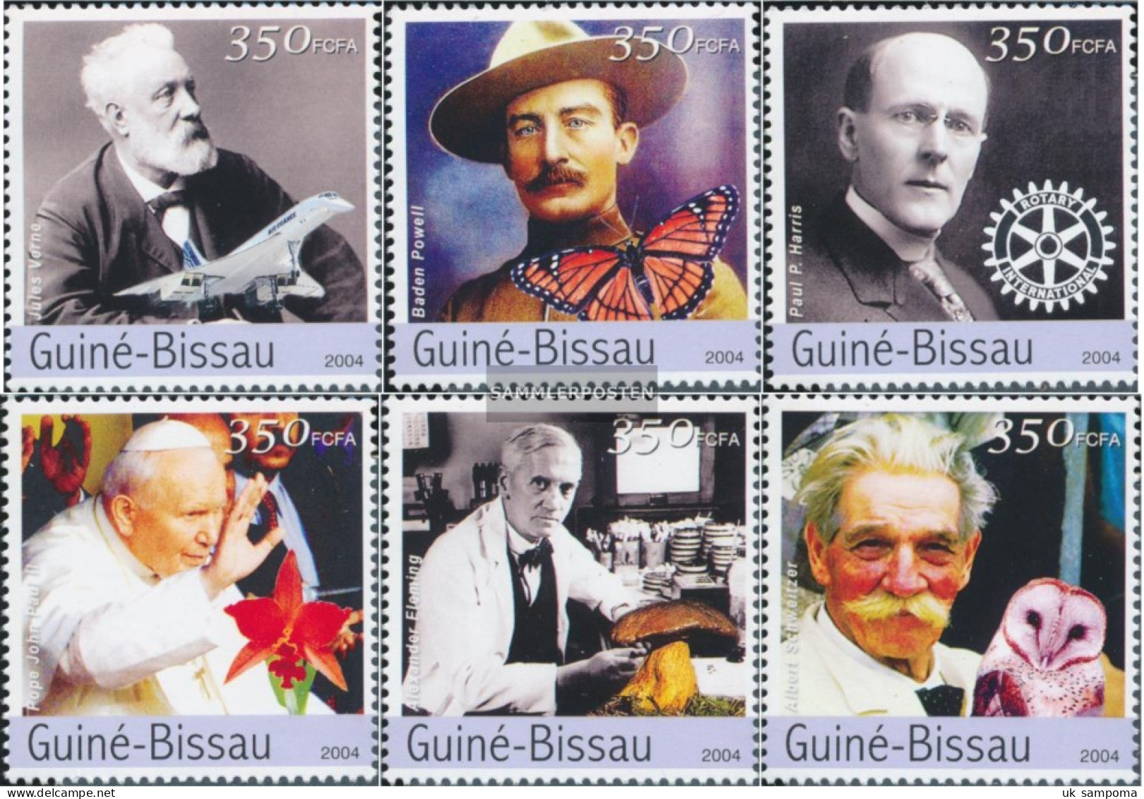 Guinea-Bissau 2706-2711 (complete. Issue) Unmounted Mint / Never Hinged 2004 Personalities - Guinea-Bissau