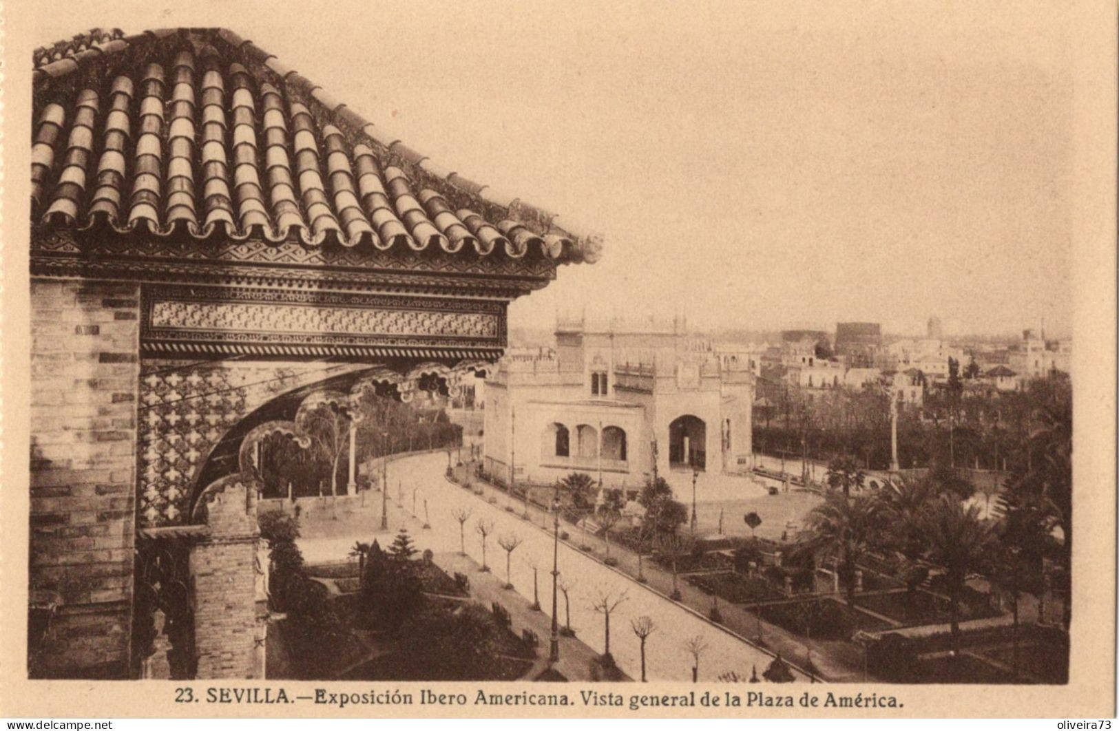 SEVILLA - Exposición Ibero Americana. Vista General De La Plaza De América - Sevilla