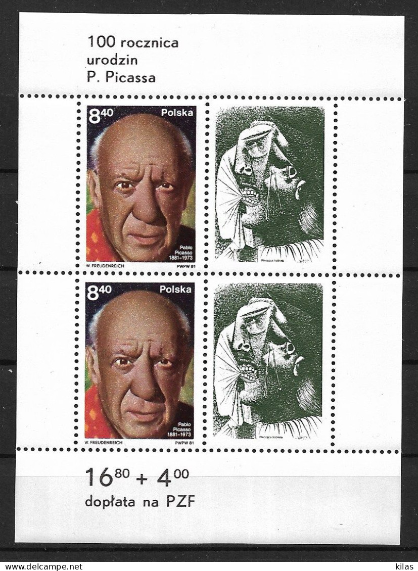 POLAND 1981 100TH ANNIVERSARY OF PABLO PICASSO’S BIRTH MNH - Blocks & Sheetlets & Panes