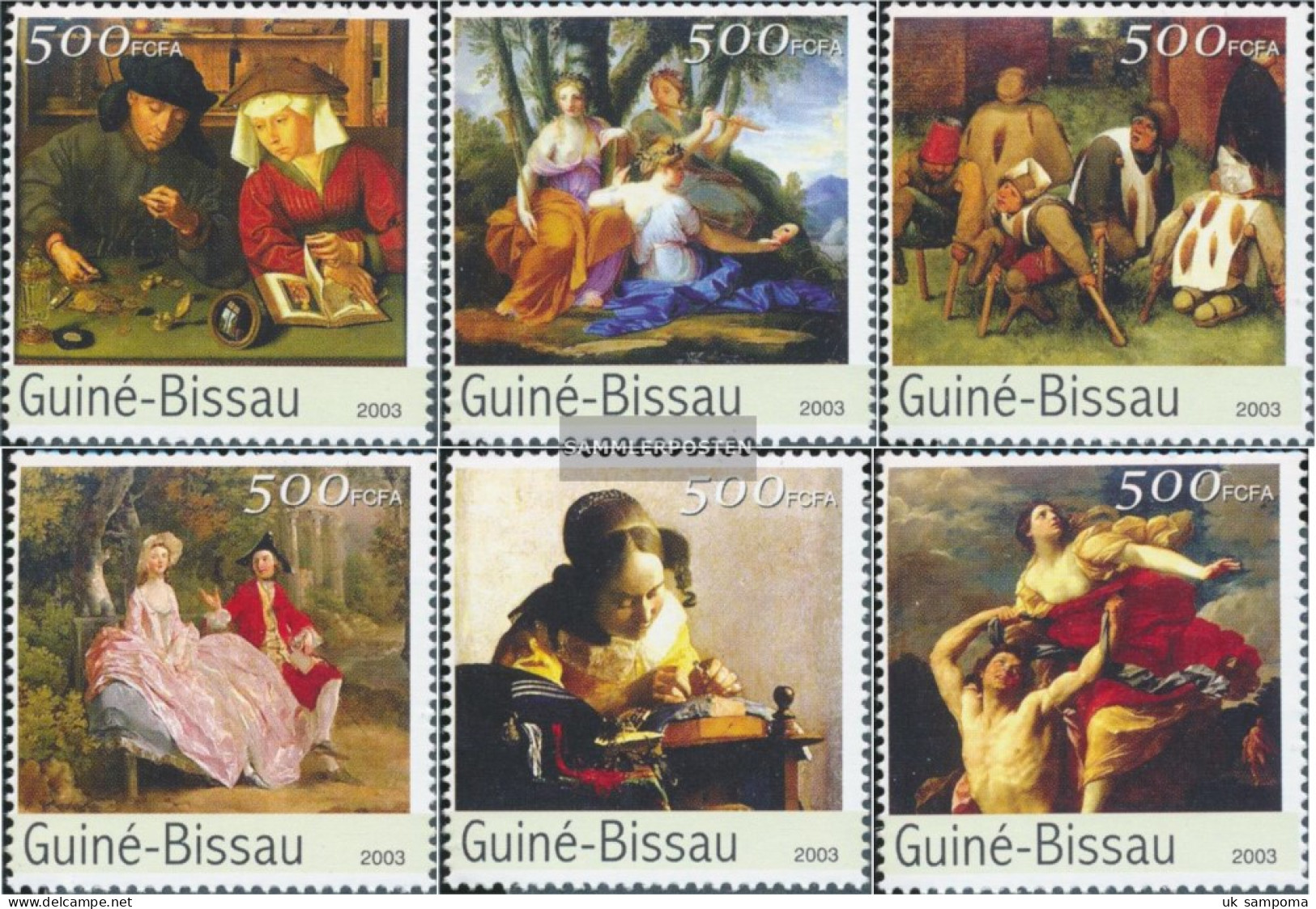 Guinea-Bissau 2694-2699 (complete. Issue) Unmounted Mint / Never Hinged 2003 Louvre - Guinée-Bissau