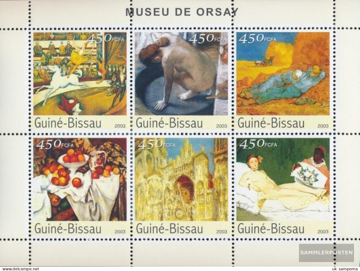 Guinea-Bissau 2664-2669 Sheetlet (complete. Issue) Unmounted Mint / Never Hinged 2003 Paintings (Museum Of Orsay) - Guinea-Bissau