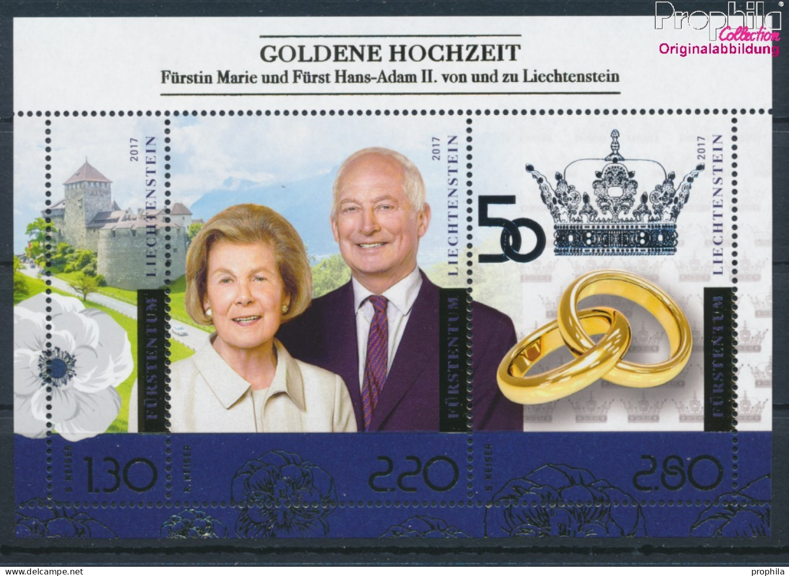 Liechtenstein Block29A (kompl.Ausg.) Postfrisch 2017 Fürst Hans Adam II. (10377368 - Unused Stamps