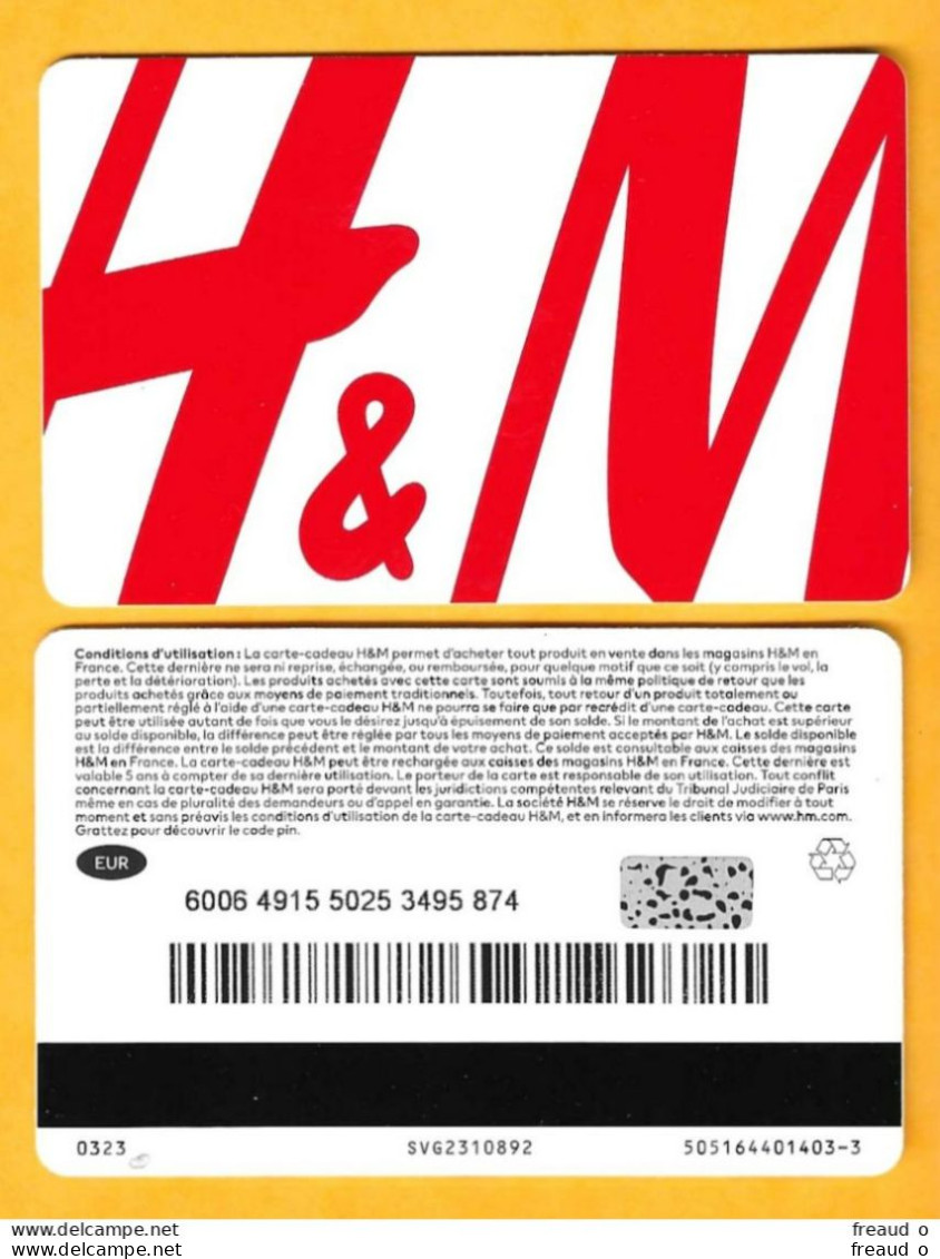 Carte Cadeau H&M - SVG2310892 - France - Tarjetas De Regalo